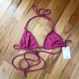 Pink Triangle Bikini Top